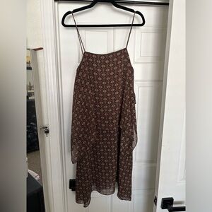 Theory Black Dress with Floral Accents